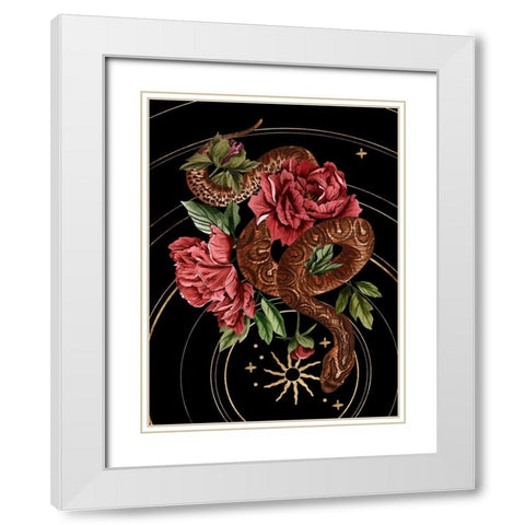 Burn and Shine III White Modern Wood Framed Art Print with Double Matting by Wang, Melissa