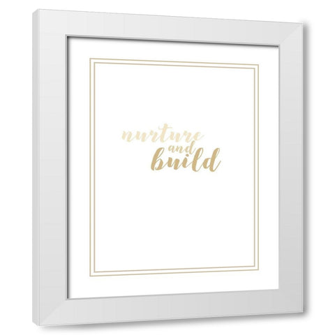 Encouragements I White Modern Wood Framed Art Print with Double Matting by Hambly, Anna