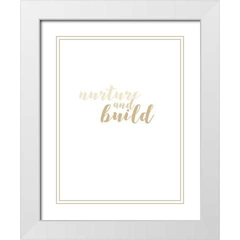 Encouragements I White Modern Wood Framed Art Print with Double Matting by Hambly, Anna