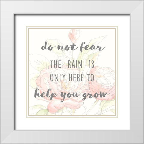 Grow Through II White Modern Wood Framed Art Print with Double Matting by Studio W