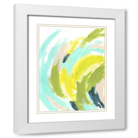 Tidal Vortex I White Modern Wood Framed Art Print with Double Matting by Vess, June Erica