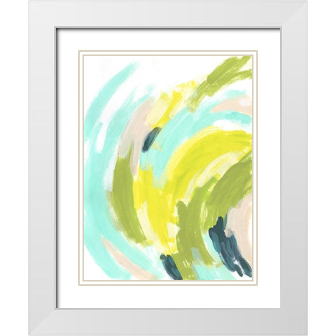 Tidal Vortex I White Modern Wood Framed Art Print with Double Matting by Vess, June Erica