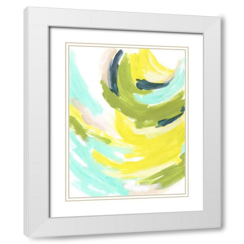 Tidal Vortex II White Modern Wood Framed Art Print with Double Matting by Vess, June Erica