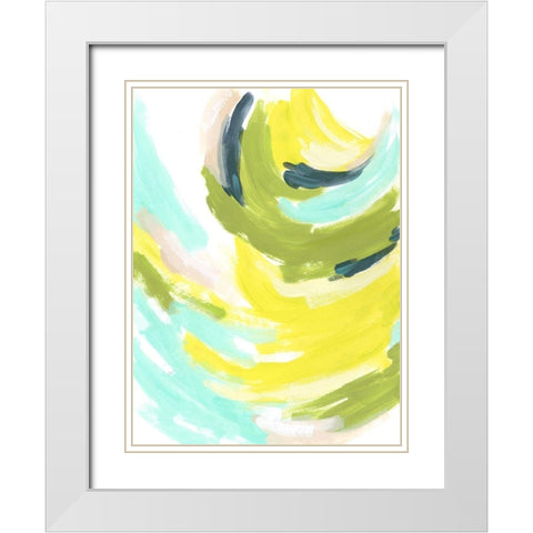 Tidal Vortex II White Modern Wood Framed Art Print with Double Matting by Vess, June Erica