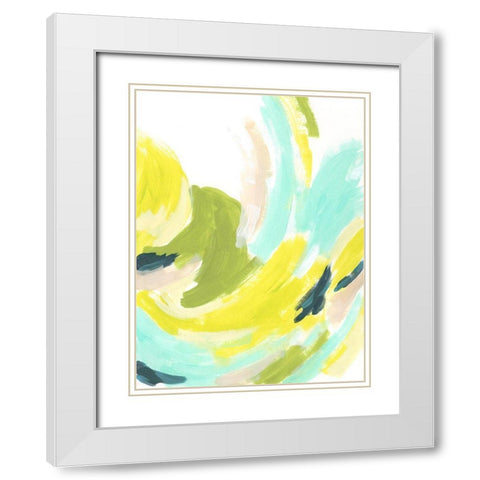 Tidal Vortex III White Modern Wood Framed Art Print with Double Matting by Vess, June Erica