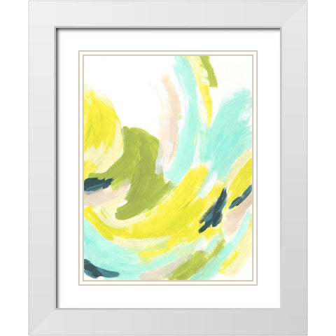Tidal Vortex III White Modern Wood Framed Art Print with Double Matting by Vess, June Erica