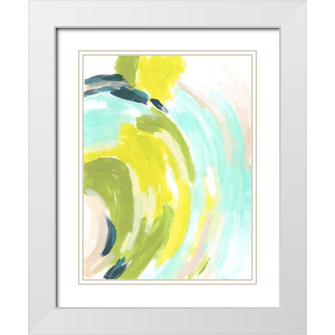 Tidal Vortex IV White Modern Wood Framed Art Print with Double Matting by Vess, June Erica