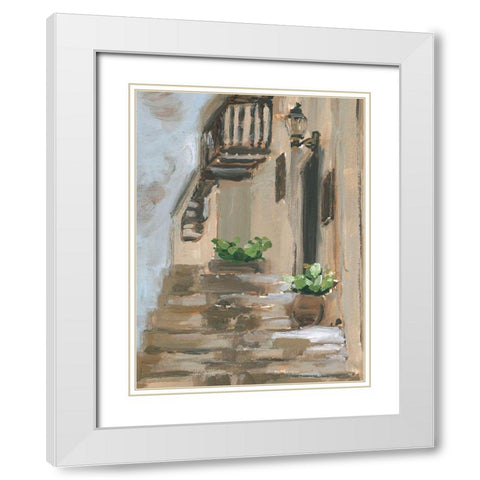 Dusky Alley I White Modern Wood Framed Art Print with Double Matting by Wang, Melissa