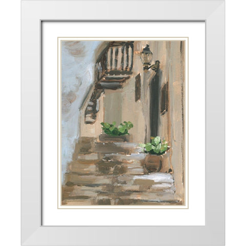 Dusky Alley I White Modern Wood Framed Art Print with Double Matting by Wang, Melissa