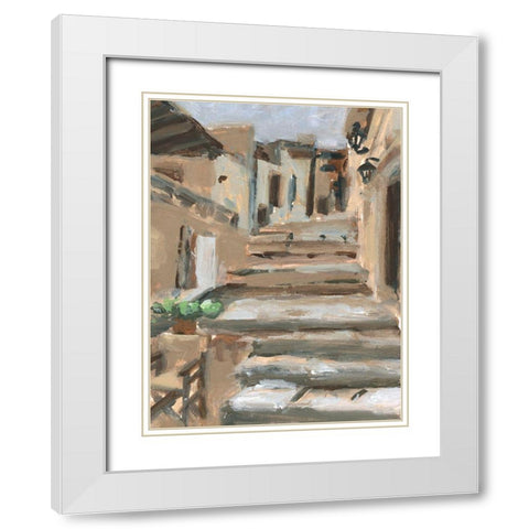 Dusky Alley II White Modern Wood Framed Art Print with Double Matting by Wang, Melissa