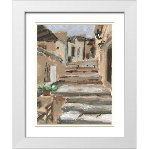Dusky Alley II White Modern Wood Framed Art Print with Double Matting by Wang, Melissa