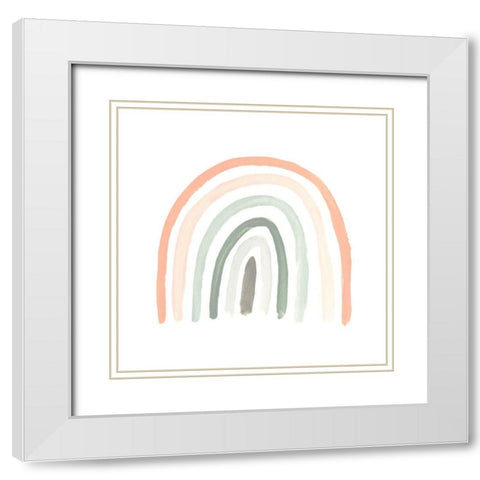 Sweet Rainbow I White Modern Wood Framed Art Print with Double Matting by Vess, June Erica