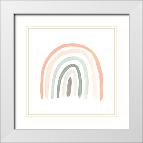 Sweet Rainbow I White Modern Wood Framed Art Print with Double Matting by Vess, June Erica