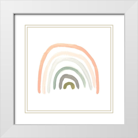 Sweet Rainbow II White Modern Wood Framed Art Print with Double Matting by Vess, June Erica