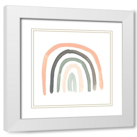 Sweet Rainbow III White Modern Wood Framed Art Print with Double Matting by Vess, June Erica