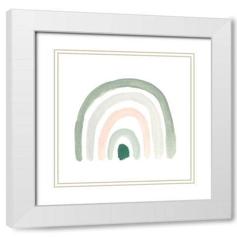 Sweet Rainbow IV White Modern Wood Framed Art Print with Double Matting by Vess, June Erica