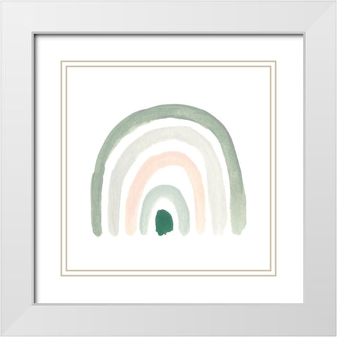 Sweet Rainbow IV White Modern Wood Framed Art Print with Double Matting by Vess, June Erica
