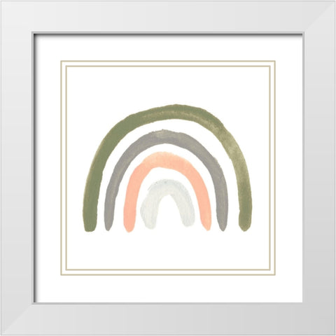 Sweet Rainbow V White Modern Wood Framed Art Print with Double Matting by Vess, June Erica