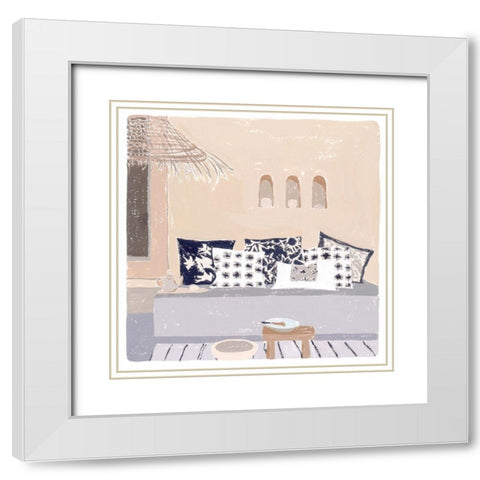 The Salty Breeze II White Modern Wood Framed Art Print with Double Matting by Wang, Melissa
