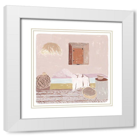The Salty Breeze IV White Modern Wood Framed Art Print with Double Matting by Wang, Melissa