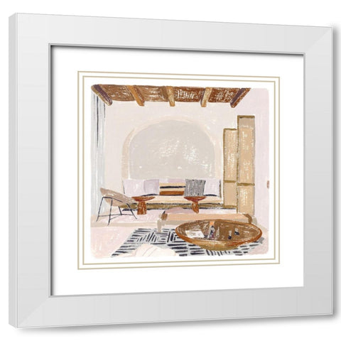 The Salty Breeze V White Modern Wood Framed Art Print with Double Matting by Wang, Melissa