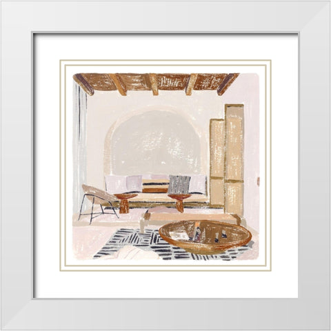 The Salty Breeze V White Modern Wood Framed Art Print with Double Matting by Wang, Melissa