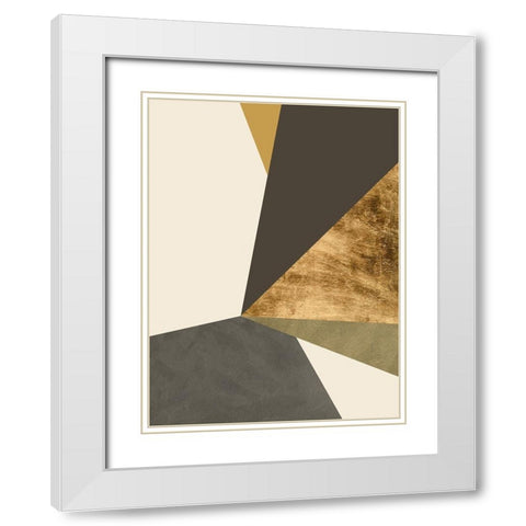 Clovis II White Modern Wood Framed Art Print with Double Matting by Green, Jacob