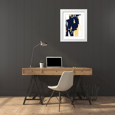 Monolith IV White Modern Wood Framed Art Print with Double Matting by Vess, June Erica