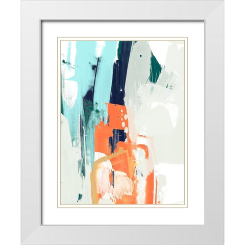 Graffiti Mambo I White Modern Wood Framed Art Print with Double Matting by Vess, June Erica