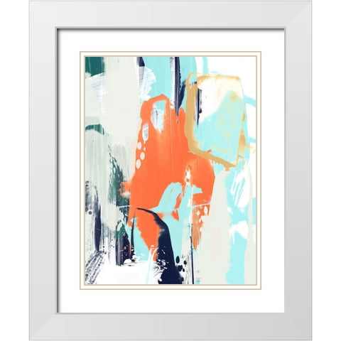 Graffiti Mambo II White Modern Wood Framed Art Print with Double Matting by Vess, June Erica