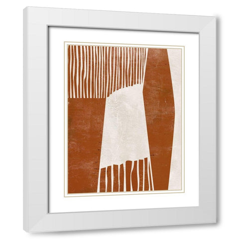 Indian Field I White Modern Wood Framed Art Print with Double Matting by Wang, Melissa