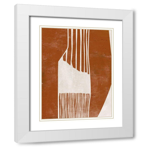 Indian Field IV White Modern Wood Framed Art Print with Double Matting by Wang, Melissa