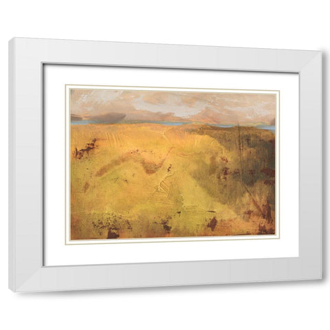 Springfield II White Modern Wood Framed Art Print with Double Matting by Green, Jacob