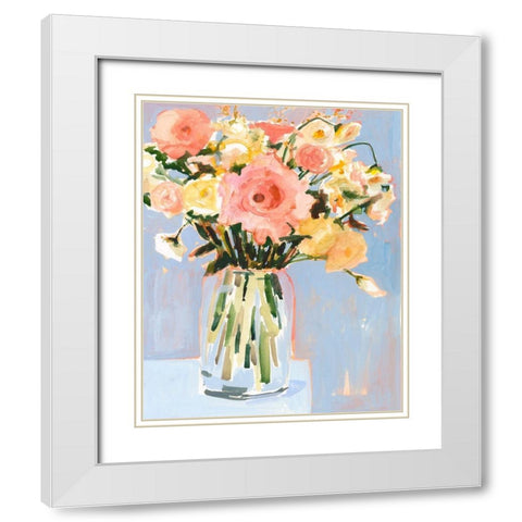 Undone Arrangement I White Modern Wood Framed Art Print with Double Matting by Borges, Victoria