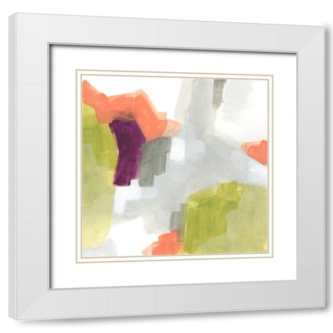 Particle Division IV White Modern Wood Framed Art Print with Double Matting by Vess, June Erica