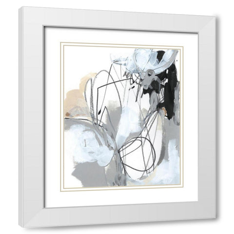 Tangled Threads I White Modern Wood Framed Art Print with Double Matting by Vess, June Erica
