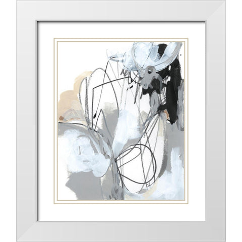 Tangled Threads I White Modern Wood Framed Art Print with Double Matting by Vess, June Erica