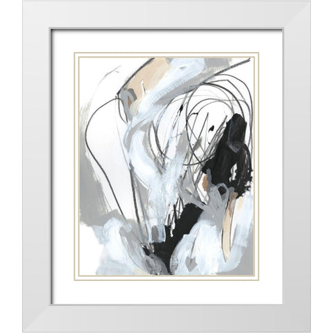 Tangled Threads II White Modern Wood Framed Art Print with Double Matting by Vess, June Erica