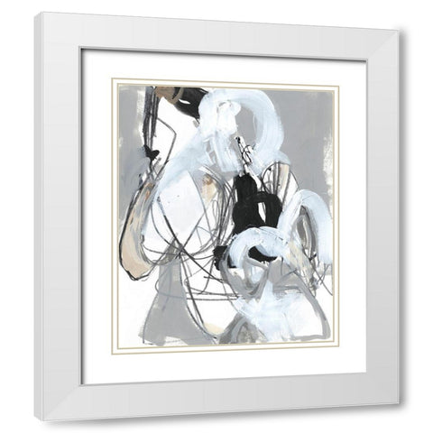 Tangled Threads III White Modern Wood Framed Art Print with Double Matting by Vess, June Erica