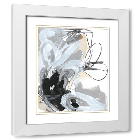 Tangled Threads V White Modern Wood Framed Art Print with Double Matting by Vess, June Erica