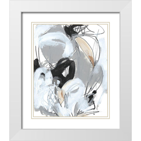 Tangled Threads VI White Modern Wood Framed Art Print with Double Matting by Vess, June Erica