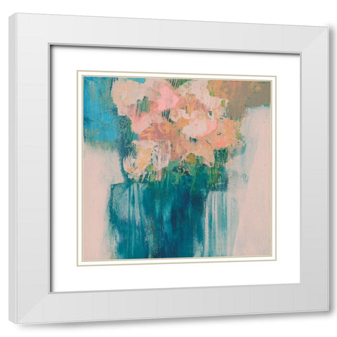 Posy I White Modern Wood Framed Art Print with Double Matting by Jachimiec, Sue