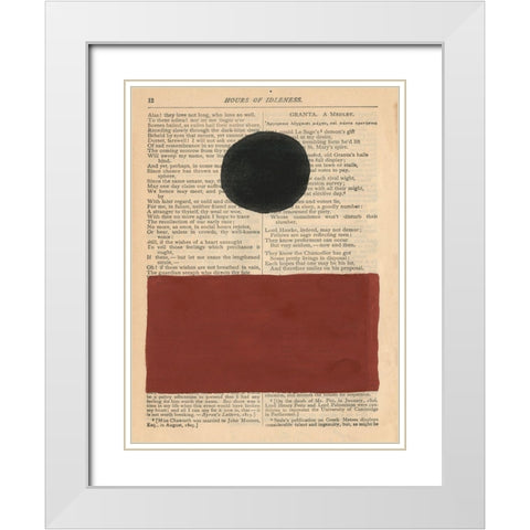 Modern Prose II White Modern Wood Framed Art Print with Double Matting by Stramel, Renee W.