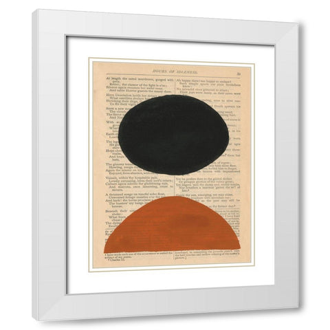 Modern Prose III White Modern Wood Framed Art Print with Double Matting by Stramel, Renee W.