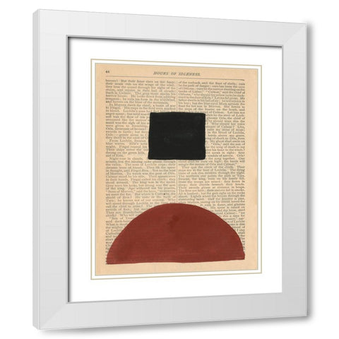 Modern Prose IV White Modern Wood Framed Art Print with Double Matting by Stramel, Renee W.