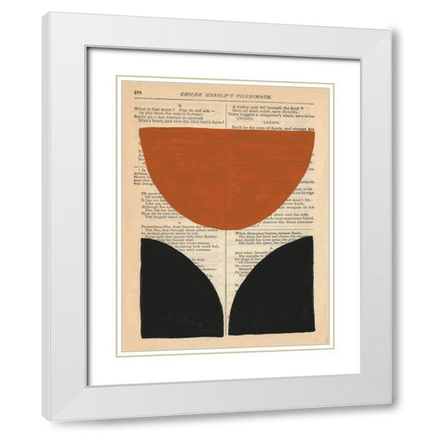 Modern Prose V White Modern Wood Framed Art Print with Double Matting by Stramel, Renee W.