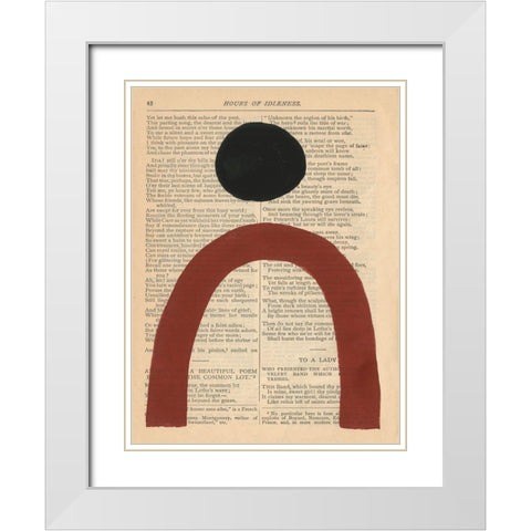 Modern Prose VI White Modern Wood Framed Art Print with Double Matting by Stramel, Renee W.