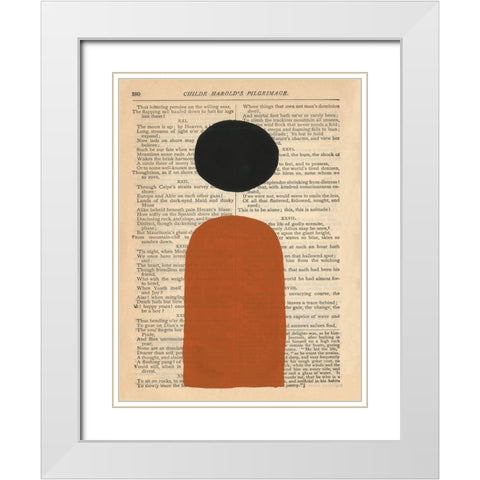 Modern Prose VII White Modern Wood Framed Art Print with Double Matting by Stramel, Renee W.