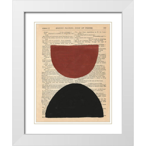 Modern Prose VIII White Modern Wood Framed Art Print with Double Matting by Stramel, Renee W.
