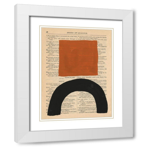 Modern Prose IX White Modern Wood Framed Art Print with Double Matting by Stramel, Renee W.